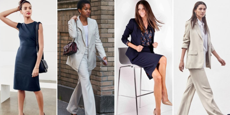 Multiple Portrait of Business Woman Representing Fashion Styles.